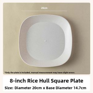 Meidi | Food-Grade Disposable Rice Husk Plates & Bowls Set for Outdoor BBQ & Home Use