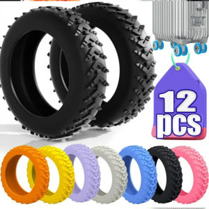 1/24 miếng bảo vệ bánh xe bằng silicon kết cấu dày cho hành lý giảm tiếng ồn Vali du lịch phụ kiện Hành Lý Bọc bánh xe