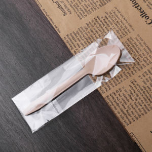 Thìa Nhựa Sinh Học Một Lần Cầm Tay Dài Bằng Gỗ Dày Dùng Để Ăn Kem Và Đồ Ăn Nhẹ Dụng Cụ Ăn Uống Dùng Một Lần