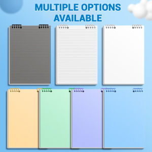 5/10 Pcs Set A5 B5 A4 Plain Notebook 60 Pages Blank Lined Refillable Binder Top Flip Loose-Leaf Detachable Journal for School & Office Bulk Value Pack of Multi-Size Aesthetic Notebook