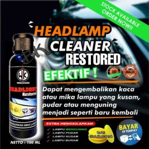 Pengkilap lampu depan mobil/Headlight restorer wk/Pengkilap mika lampu/Headlamp polis/pembersih lampu kaca