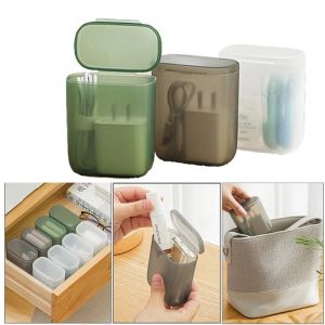 Ins Portable Wire Cable Storage Box Travel Headphone Jewelry Coin Organizer Bin Drawer Makeup Lipstick Holder Dust-proof Storage