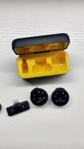 Wireless Lavalier Bluetooth Microphone Portable Audio Video Recording Mini Mic Noise Canceling For Gaming Phone Type-C PC Live