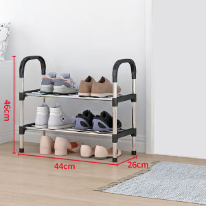 Shoe rack Multifunctional shelves Foldable and simple Sneaker storage racks Bedroom rental house Galvanized steel