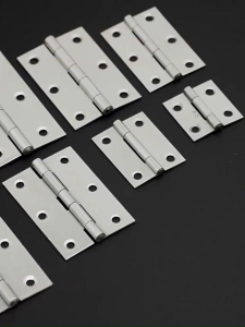 Small Silent Hinge Stainless Steel Furniture Wooden Door Hinge Folding Butt Hinges 6 Holes Hinges