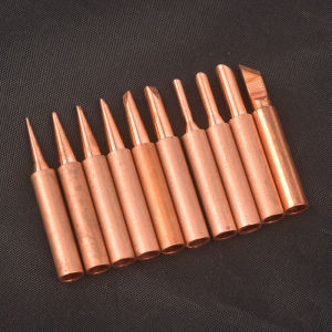5pcs Copper T Soldering Iron Tip Set Electric Soldering Iron Lead-free Welding Tips Head BGA Soldering Tools Welding Tips