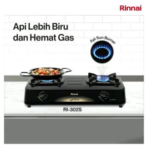 KOMPOR GAS RINNAI 2 Tungku RI-522E | RI-522S | RI-602EW | RI-302S | RI-202S | RI-522C Original Rinai Peralatan Masak Teknologi Api Ekonomis Sun Burner Hemat Gas Efisien | GARANSI 1 TAHUN