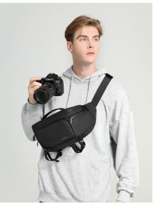 Suitable for Nikon Canon Sony Mirrorless Camera DSLR Camera Bag Lightweight Multifunctional Camera Waist Bag Shoulder Crossbody