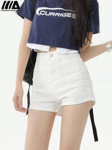 High Waist Slim Fit Denim Shorts Womens Summer New Style Elastic A-Line Hot Pants Arlos Ultra Shopping Brand Pure Color Multi Pocket Button Zipper