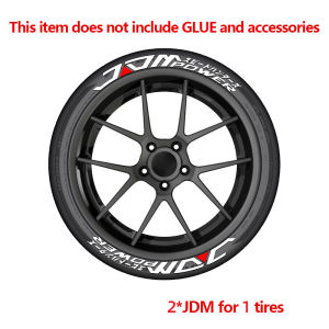 3D Thicken JDM Letters PVC Car Wheel Sticker Auto Tire Fashion Patch Waterproof Universal Decorative Accessory