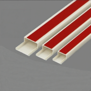 PVC Flat Cable Raceway 20*10 with Adhesive for Open Installation Square Surface Mount Wiring Channel Board Wall Mount Raceway
