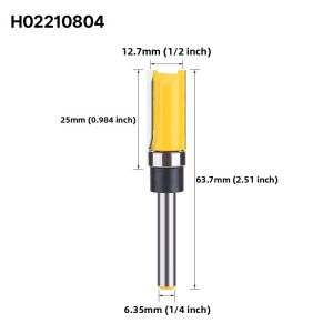 Bộ Dao Bào Thẳng HUHAO Có Bạc Đạn Cán 1/4" 1/2" Dao Tạo Hình Màu Vàng Thép Tốc Độ Cao Dùng Cho Chế Biến Gỗ Cắt Tỉa Chạm Khắc Cắt Gọt.