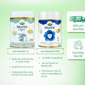 Sữa Arla Baby & Me HMO - Arla Baby & Me đạm A2 Organic hữu cơ nhập khẩu chính hãng lon 600g