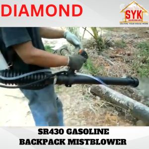SYK DIAMOND SR430 12m Portable Gasoline Backpack Mistblower Heavy Duty Mist Blower Mesin Pam Racum (14Liter) 43cc