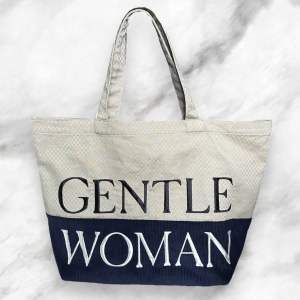 Tas Gentle Woman Tote Bag Cotton Chess Dual Colors Ready Stock