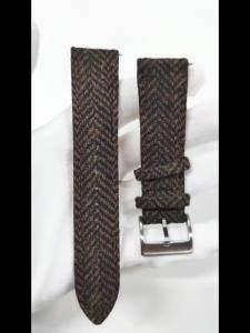 Genuine Leather Tweed Nylon Watch Straps 18mm 20mm 22mm Vintage Weave Bracelet Quick Release Wrist Band for Huawei Watch Gt5/Gt4
