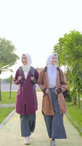 HIJACKET® ELEKTRA Red Burgundy - Mantel Musim Dingin Premium Fleece