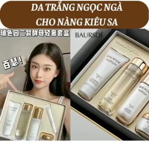 [CHÍNH HÃNG] SÉT BỘ 5 sản phẩm dưỡng ẩm trắng da BAURSDÈ  dưỡng ẩm sâu chống lão hóa Dưỡng Ẩm Trắng Da dưỡng da săn chắc chống lão hóa Se Khít Lỗ Chân Lông  Bộ Dưỡng Da Chống Lão Hóa