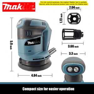Makita | Makita DBO180Z 18V Brushless Cordless Rechargeable Disc Random Orbital Sander Woodworking Sanding Putty Polishing Bare Tool