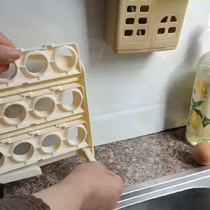 OFM-C1279 Rak Telur 3 Tingkat Bisa Dilipat Egg Storage Box Organizer / Tempat Telur Ayam 24 Lubang