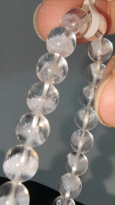 (SG Seller Ready Stocks) Premium Collection Grade White Phantom Quartz Bracelet (with Certification) 7mm+ 收藏级天然白幽灵水晶手链 (配证书) 7+毫米