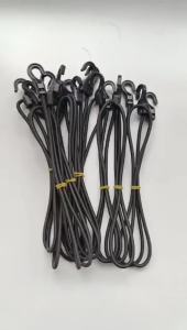 10 Dây Thun Đàn Hồi Chịu Lực 60cm Kèm Móc Nhựa Dùng Cho Xe Hơi Hành Lý Lều Kayak Thuyền Ca Nô Xe Đạp - Dây Buộc Màu Đen