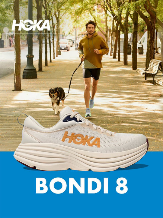 Men's Running Shoes Hoka Bondi 8 Lightweight Breathable Sport Shoes Flagship Shock Absorption Slow Running Shoes
