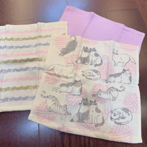 3-Pack 100% Pure Cotton Duck Face Towels+ Scarf Face Towels Saliva Towels Square Towels for Home Use Universal Fabric