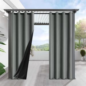 1pc Modern 100% Blackout Waterproof Outdoor Curtains Curtains for Garden Patio Porch Bedroom Living Room Pergola Cabana