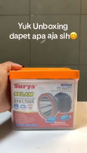 Senter Kepala LED Surya SYH L706R Cahaya Kuning 70Watt Untuk Selam - GARANSI RESMI