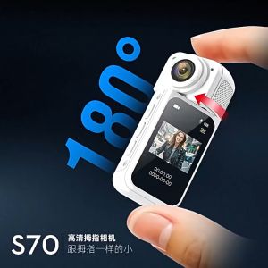 2.7K Thumb Camera with WIFI App Very Long Battery Life HD Sports Camera for Cycling 1080P Pet Camera