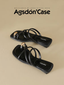 Agsdon | Black Toe-Clip Fashion Shoes Summer Wear