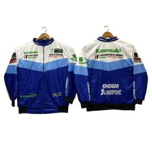 JAKET SUNMORI KAWASAKI JAKET NASCAR VINTAGE JAKET RACING JAKET MOTORAN