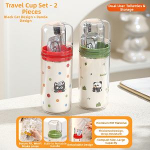 YOULUNMEI | Antimicrobial Mold-Resistant Student Dormitory Toothbrush Cup Set
