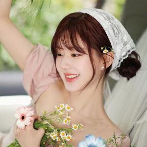 NING ZHOU | Mũ Hở Tai Tam Giác Voan Mùa Hè Phụ Kiện Chụp Ảnh Ngoài Trời