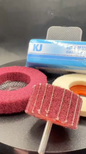 เคเจชุดขัดเงาไขปลาวาฬสีฟ้าเคเจขัดเงา300กรัม+ล้อขนแกะ3"+ล้อผ้าทรายสลับแกนสก๊อตไบรท์25x50+จานสก๊อตไบรท์4" ขัดโลหะได้ทุกชนิด