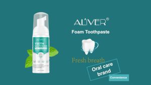 [2 in 1]Bọt trắng răng kem đánh răng Mousse làm trắng răng. Vệ sinh răng miệng khử mùi hôi miệng hiệu quả. Giảm ố vàng loại bỏ mảng bám trên răng