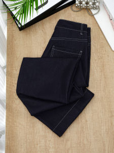 High Waist Wide Leg Denim Blue Jeans Womens Straight Cut Slimming Trendy American Style Fall 2025 New Arrival