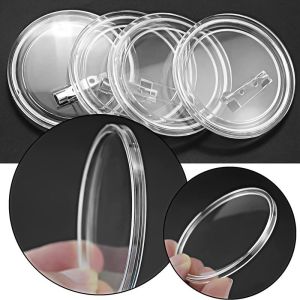 Transparent Acrylic Badge 58mm Making Brooch Badge DIY Photo Frame Accessories Kindergarten