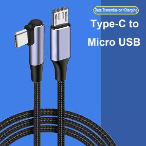 BSN | 100cm Data Cable Elbow 90 Degree Mobile Phone USB Type C To Micro USB Fast Charging Laptop OTG Line for Samsung/Xiaomi/Huawei