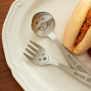 Elegant Stainless Steel Spoon Home Use Childrens Cute Watermelon Spoon Dessert Spoon Personal Use Fork for Girls