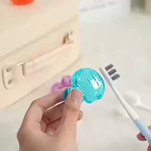 CPY Toothbrush Holder Clips Plastic Toothbrush Head Covers Protective Cap Travel Storage Box