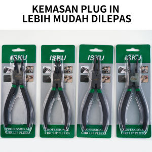 ISKU Tang Ring Snap 7inch Snap Ring Pliers 4 pcs Tang Circlip 7 Inch Set Tang Circlip Bengkok / Tang Penjepit Bengkok 7\\\" Set Cincin Snap Perkakas