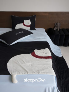 ผ้าห่มเย็นฤดูร้อนผ้าไหมน้ำแข็งลายการ์ตูนผ้าฝ้ายโพลีเอสเตอร์บางสำหรับนอนเปล่า ผ้าห่มเย็นฤดูร้อนที่สามารถซักได้