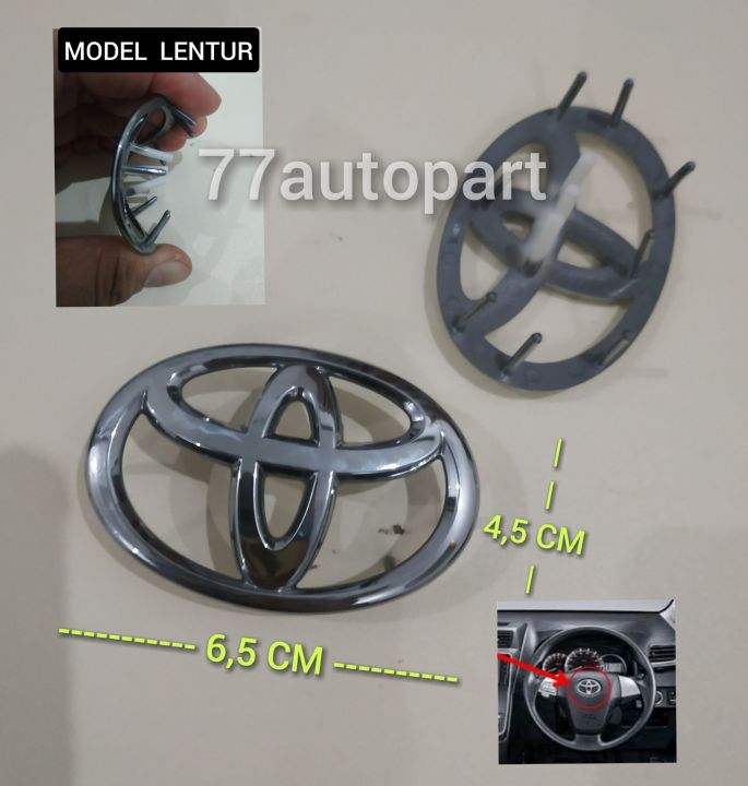 Emblem Logo Toyota Untuk Stir Innova Avanza Rush Fortuner Vios Hilux Camry Sienta Calya Agya