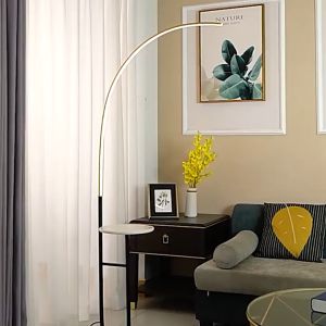 Đèn cây đứng trang trí phòng khách kèm kệ để đồ Đèn cây đứng decor Đèn cây đứng