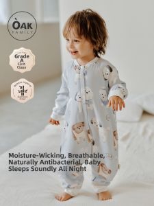 OAK FAMILY | Four Seasons Bamboo Cotton Muslin Anti-Kick Sleep Sack