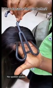 Wadah Wig Storage Bag Gantung Tahan Debu Tempat Penyimpanan Wig Transparan Tas Organizer Wig Dengan kait