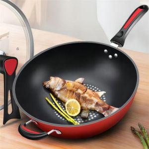 ZOWOKI Diamond Wok Pan Wajan Penggorengan Anti Lengket Batu Medis Serbaguna Ukuran 32cm