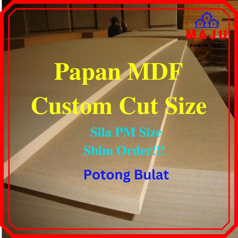 Maju MDF board custom made papan MDF custom cut for DIY kayu potong DIY papan dinding papan sekolah papan DIY